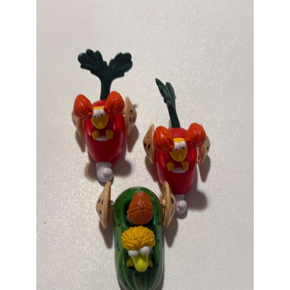 Vintage Fraggle Rock Fraggle Cars McDonalds Happy Meal Toy Set Radish Cucumber